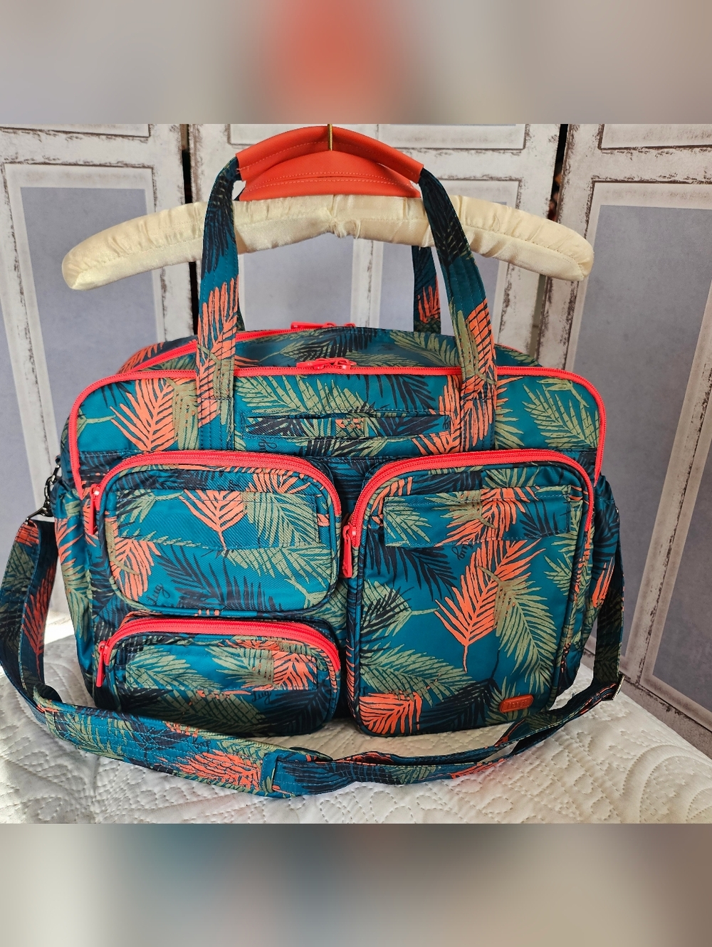SAMPLE Lug Collectible PJ Duffel & Packable Propeller In Tropical Ocean